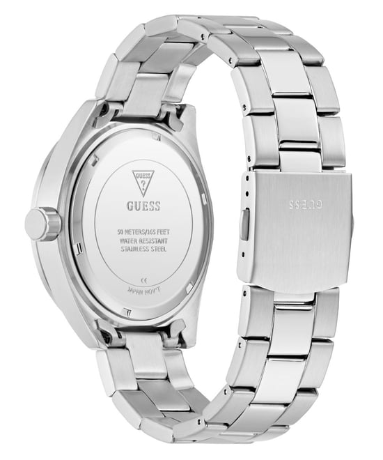 Guess Letterman Heren Zilveren Horloge GW0904G1 - Image 4
