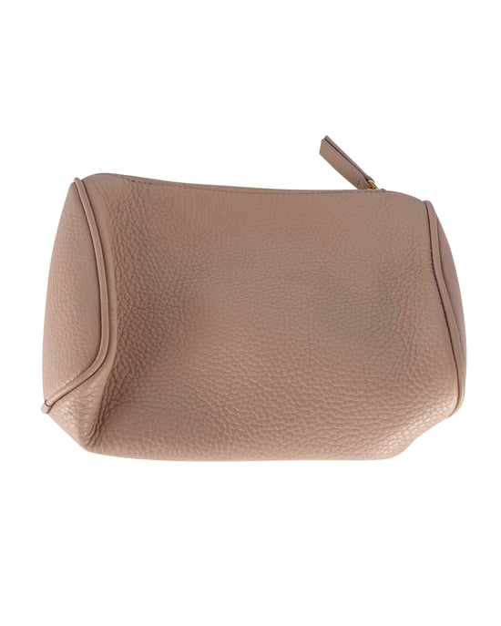 Sergio Rossi Cosmetic Pouch in Pink Leather - Image 2
