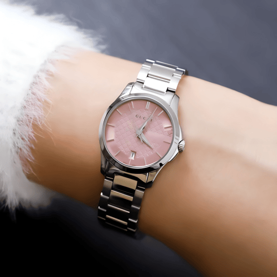 Gucci G-Timeless Roze Wijzerplaat Dames Horloge - Model YA126524 - Image 5