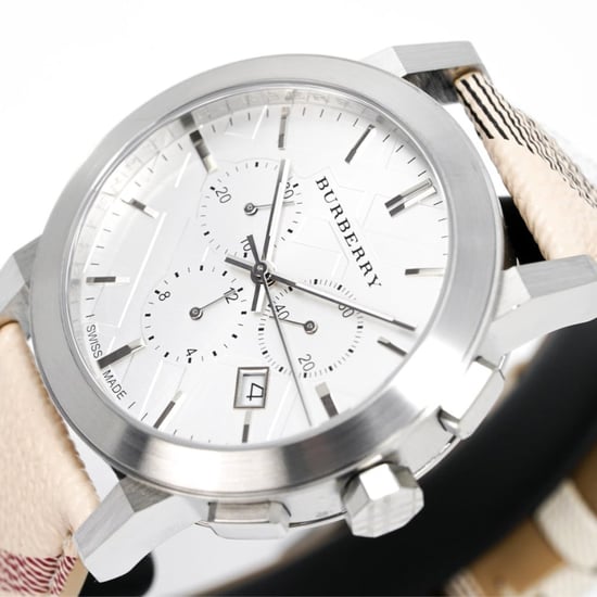 Burberry BU9360 herenhorloge met chronograaf - stijlvolle beige armband - Image 3