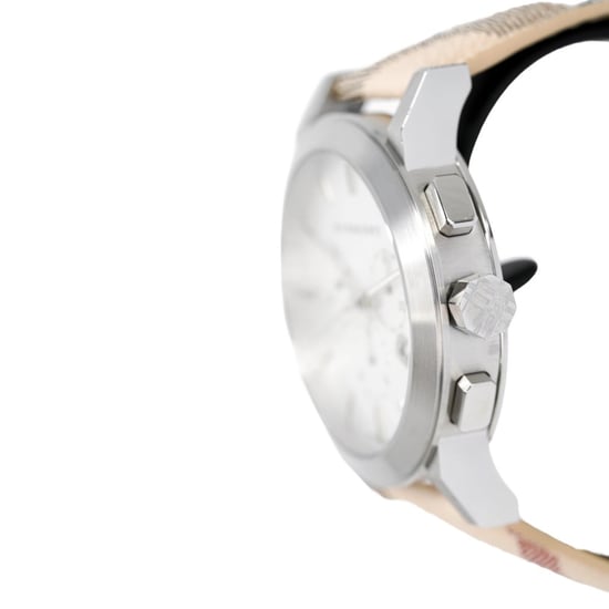 Burberry BU9360 herenhorloge met chronograaf - stijlvolle beige armband - Image 4