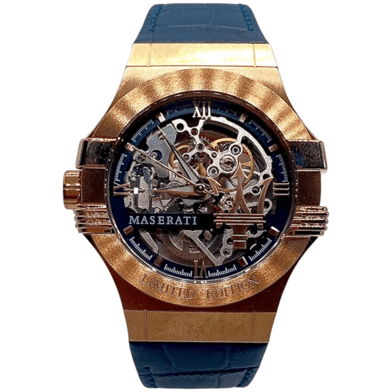 Maserati R8821108022 Automatisch skelethorloge voor heren in roségoud en blauw - Image 1