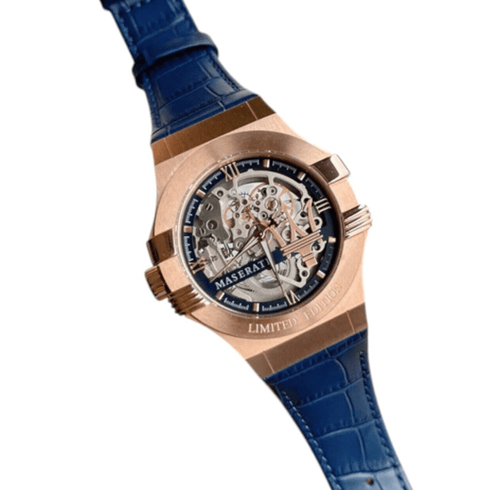 Maserati R8821108022 Automatisch skelethorloge voor heren in roségoud en blauw - Image 2