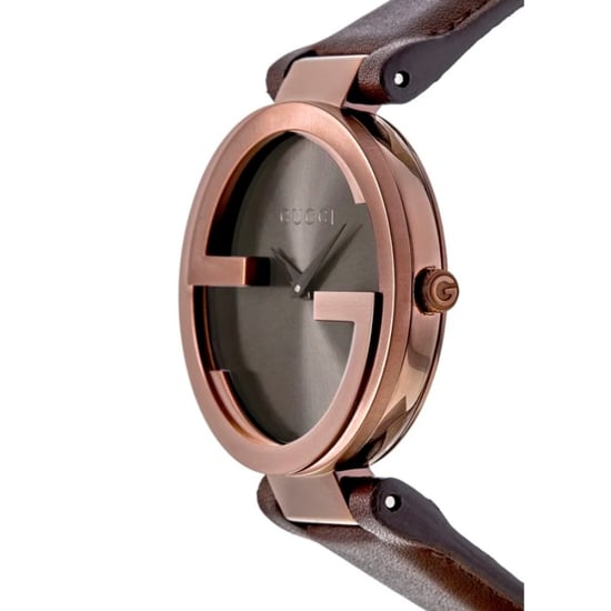 Gucci Vrouwen YA133309 In elkaar grijpende G Bruin Wijzerplaat Luxe Horloge - Image 2