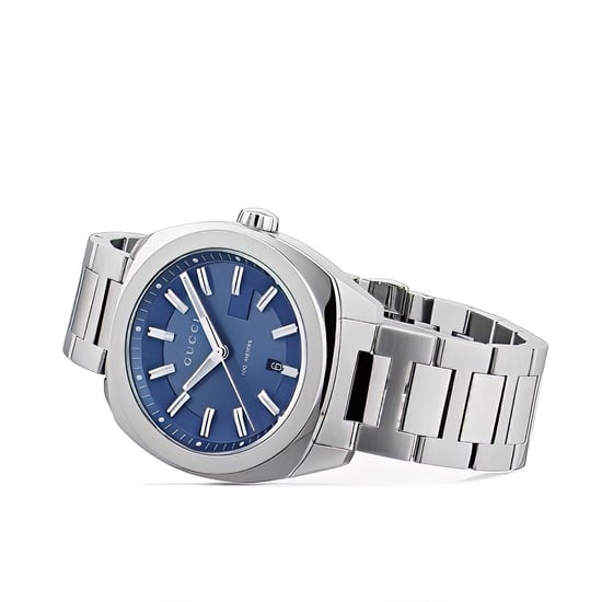 Gucci YA142303 herenhorloge met kwarts en blauwe wijzerplaat - Image 4