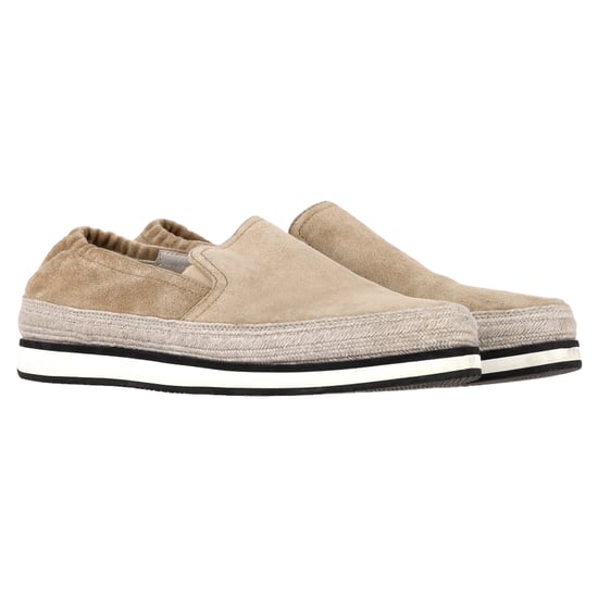 Prada Sport Espadrille Slip On Sneakers in Beige Suede - Image 4