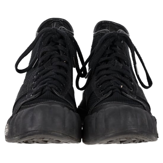 Visvim Lanier Hoogtop Sneakers met Leren Accenten in Zwart Canvas - Image 2