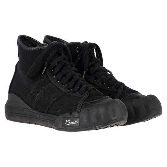 Visvim Lanier Hoogtop Sneakers met Leren Accenten in Zwart Canvas - Image 4