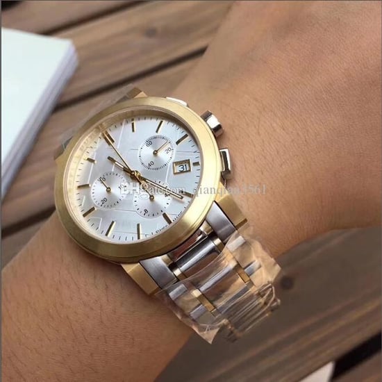 Burberry Unisex Tweekleurig Chronograaf Horloge BU9751 - Image 4