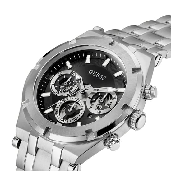 Guess GW0260G1 herenhorloge in roestvrij staal met zwarte wijzerplaat - Image 3