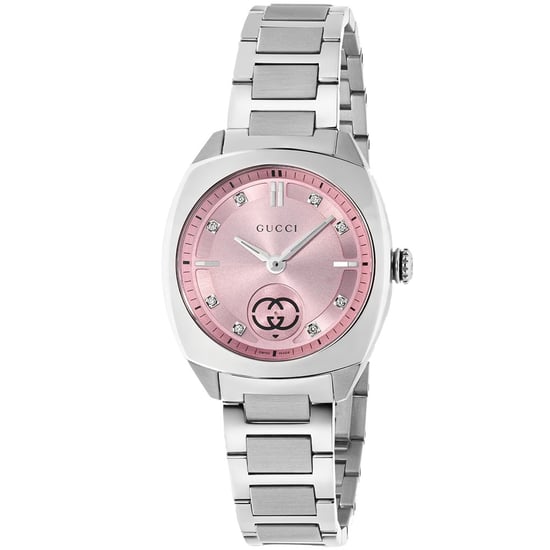 Gucci In elkaar grijpende Quartz dameshorloge 29mm - Elegant Zilverkleurig Timepiece - Image 1