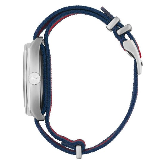 Gucci YA142304 GG2570 Heren 41mm Blauw Canvas Horloge - Stijlvol & Duurzaam - Image 3