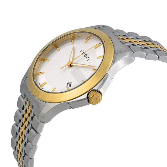 Gucci YA126409 G-Timeless Tweekleurig Herenhorloge - Stijlvolle Elegantie - Image 3