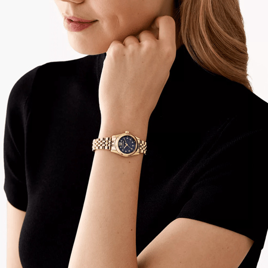 Sophisticated Michael Kors MK4802 dameshorloge met blauwe wijzerplaat - Image 4