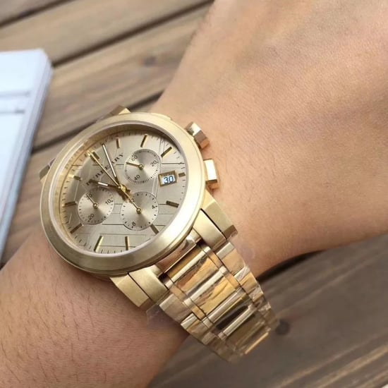 Burberry BU9753 Horloge met gouden wijzerplaat en chronograaf voor heren - Luxe uurwerk - Image 3