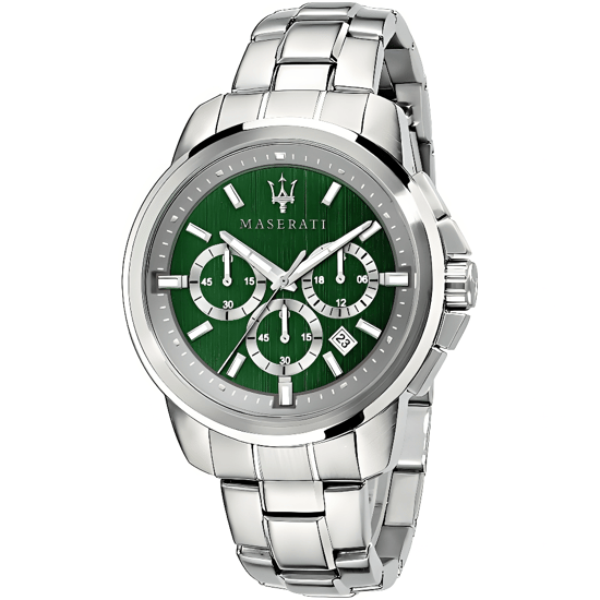 Maserati R8873621017 Successo herenhorloge met chronograaf en groene wijzerplaat - Image 1
