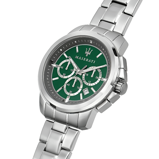 Maserati R8873621017 Successo herenhorloge met chronograaf en groene wijzerplaat - Image 3