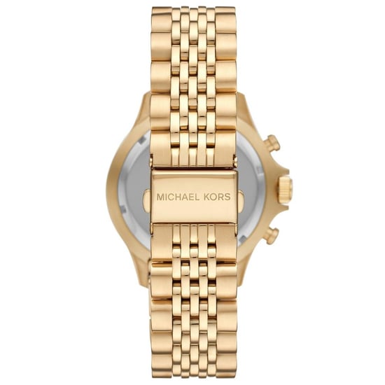 Stijlvol Michael Kors MK8726 herenhorloge met zwarte wijzerplaat en goudkleurige afwerking - Image 3