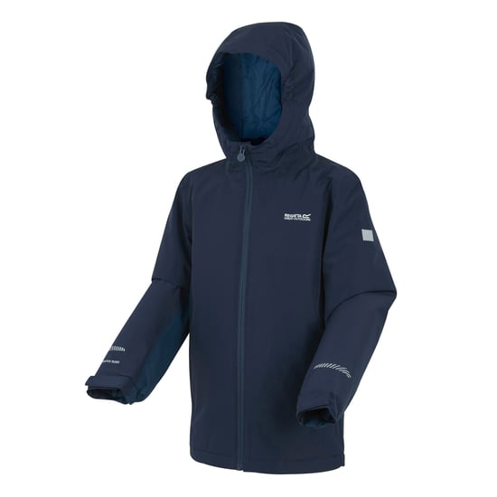 Regatta Hurdle geïsoleerde waterdichte jas voor kinderen (Marine/maanlicht denim) - Image 3