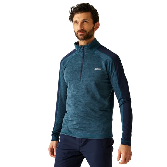 Regatta Heren Hepley Half Zip Fleecejack (Moonlight Denim/Navy) - Image 4