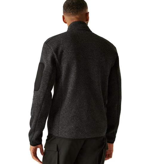 Regatta Heren Newhill Marl Full Zip Fleecejack (Zwart/Goud) - Image 4