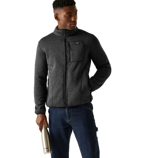 Regatta Heren Barlee Marl Full Zip Fleecejack (Zwart) - Image 5