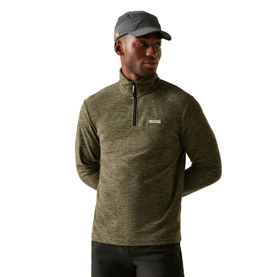 Regatta Heren Thompson Marl Half Zip Fleece Jack (Olijfgroen) - Image 4