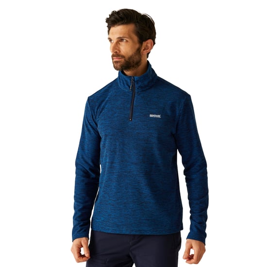 Regatta Mannen Thompson Marl Half Zip Fleece Jack (Snorkelblauw) - Image 4