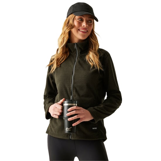 Regatta Dames Heidy Volledige Rits Fleece (Donkergroen) - Image 4