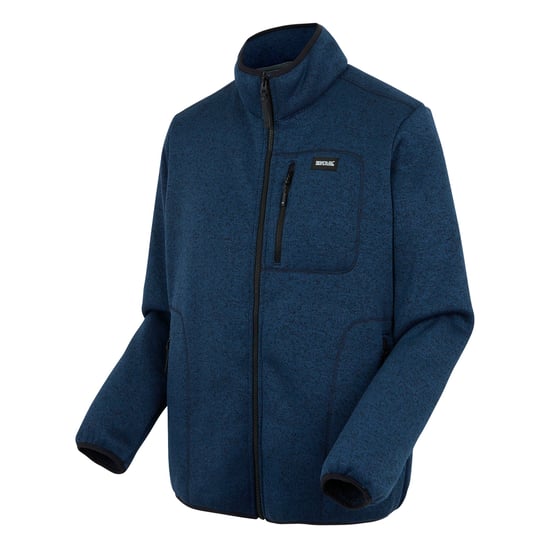 Regatta Heren Barlee Marl Full Zip Fleecejack (Marine) - Image 3