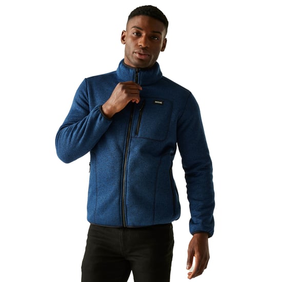 Regatta Heren Barlee Marl Full Zip Fleecejack (Marine) - Image 5