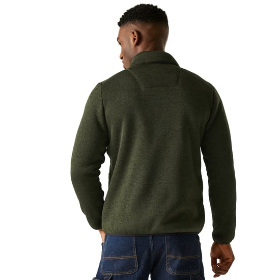 Regatta Heren Barlee Marl Full Zip Fleecejack (Donkere Khaki) - Image 4
