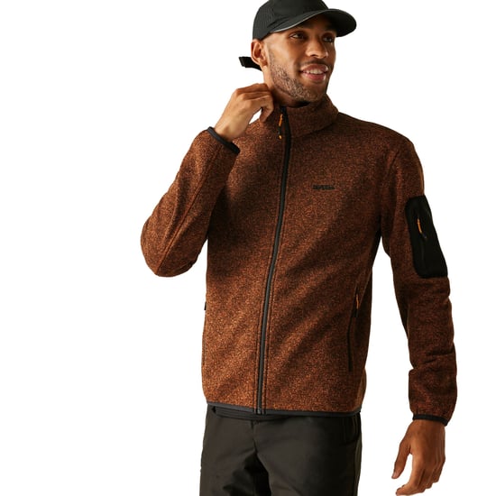 Regatta Heren Newhill Marl Full Zip Fleecejack (Moer Bruin) - Image 5