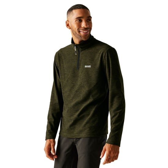 Regatta Heren Thompson Marl Half Zip Fleece Jacket (Olijf Nacht) - Image 4