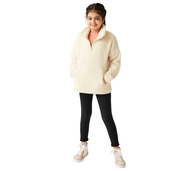 Regatta Kinder/Kids Kaliza Half Rits Fleece Top (Lichte vanille) - Image 4