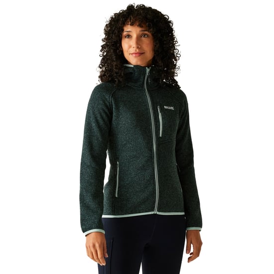 Regatta Dames Newhill Hooded Fleece Jacke (Spruce Green) - Image 5