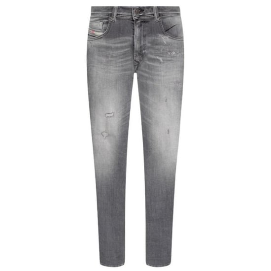 Diesel Mannen 1979 Sleenker Vervaagde Franje Rand Jeans (Grijze Denim) - Image 1