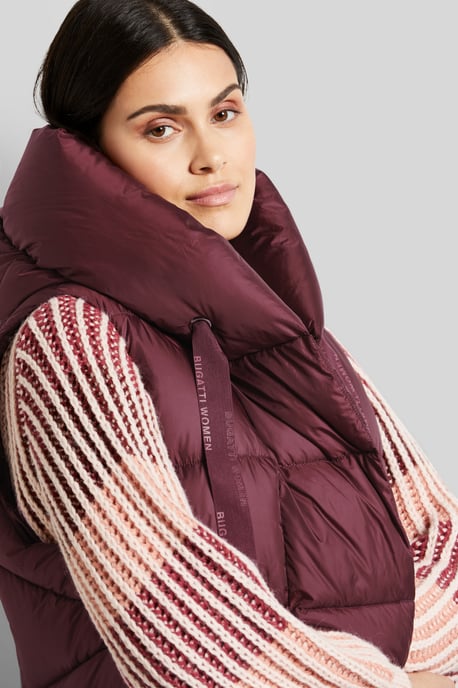 Bugatti Damen Gewatteerd vest met asymmetrisch silhouet - Image 5