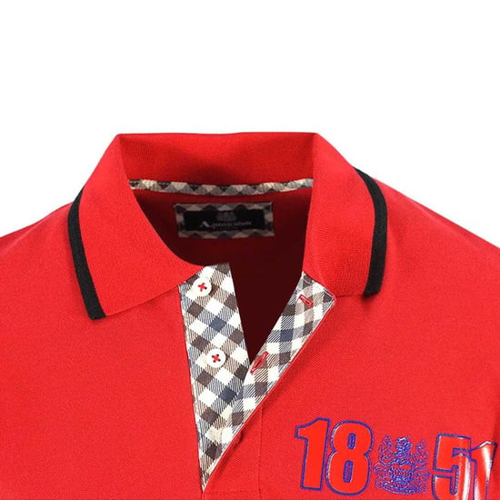 Aquascutum Volwassen unisex poloshirt London 1851 (Rood) - Image 3