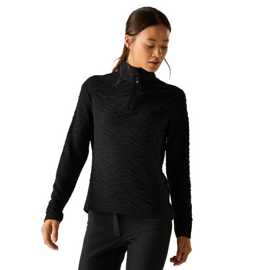 Dare 2B Dames Glamourize III Gequilted Kwartrits Midlayer (Zwart) - Image 5