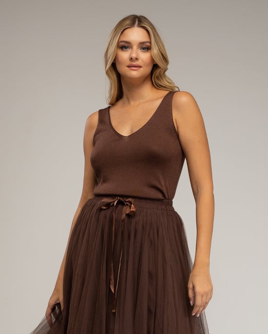 Gebreid topje met Lurex - Image 1