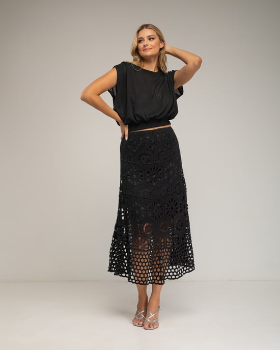 Mouwloze gebreide net top - Image 4