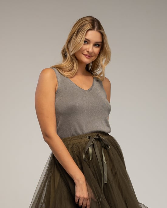 Gebreide top met Lurex - Image 3