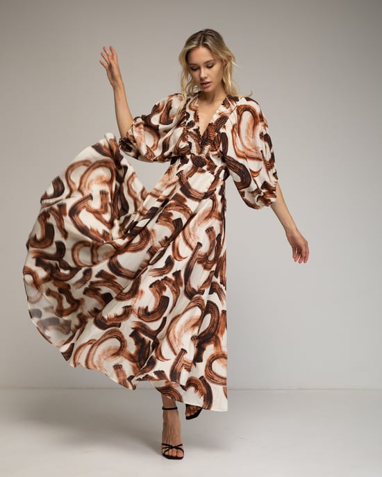 Bedrukte maxi-jurk. - Image 1