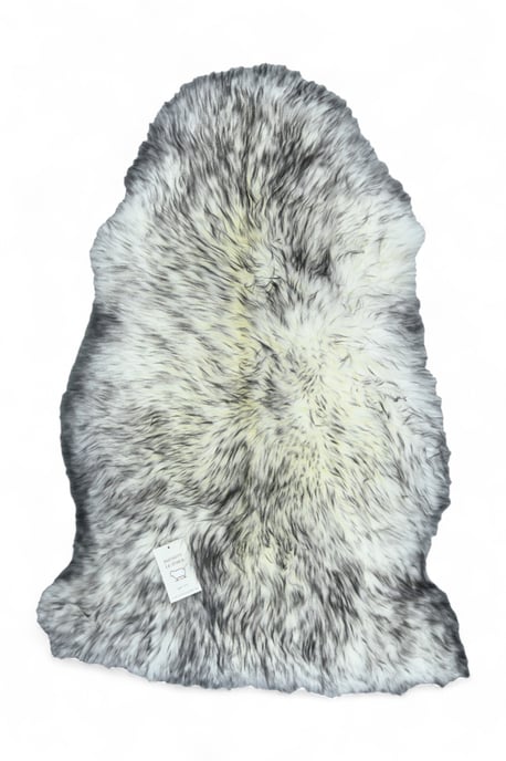 Echte zwarte wollen punt schapenvacht zijdezacht natuurlijk zacht pluizig echt wollen tapijt - Image 2