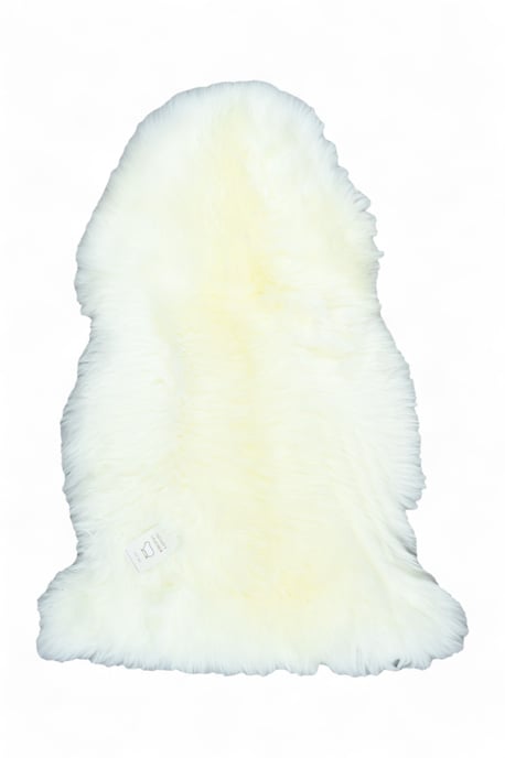 Echte ivoorkleurige schapenvacht, zijdezacht, natuurlijk, zacht, pluizig, echt wollen tapijt - Image 2