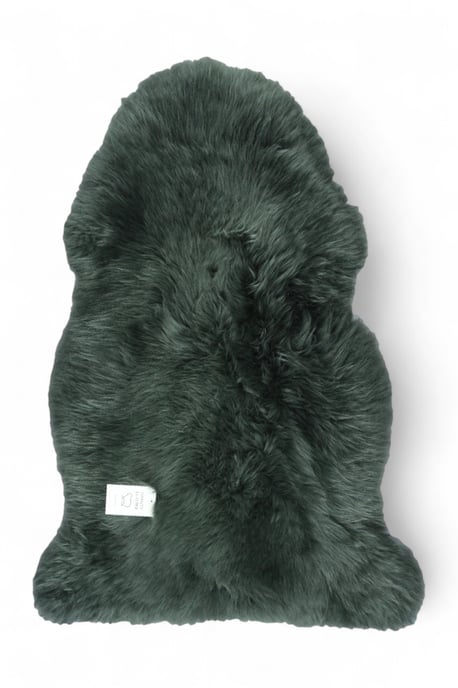 Echte tijmgroene schapenvacht, zijdezacht, natuurlijk, zacht, pluizig, echt wollen tapijt - Image 2