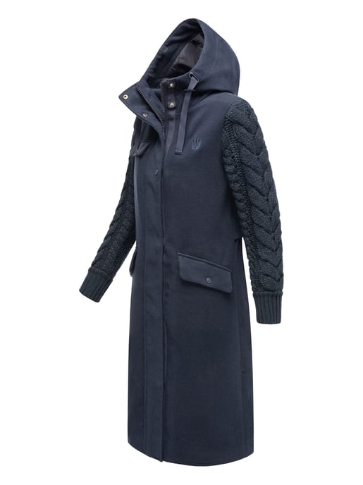 Navahoo Knit Babe dames wintermantel met gebreide mouwen - Image 3