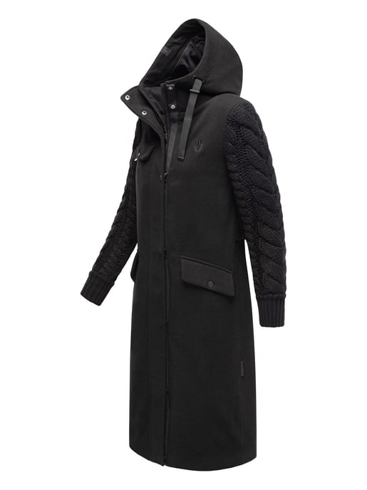Navahoo Knit Babe dames wintermantel met gebreide mouwen - Image 3