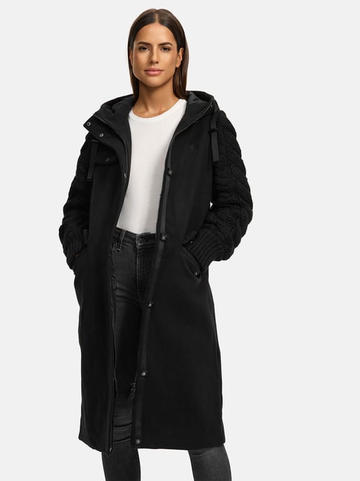 Navahoo Knit Babe dames wintermantel met gebreide mouwen - Image 6